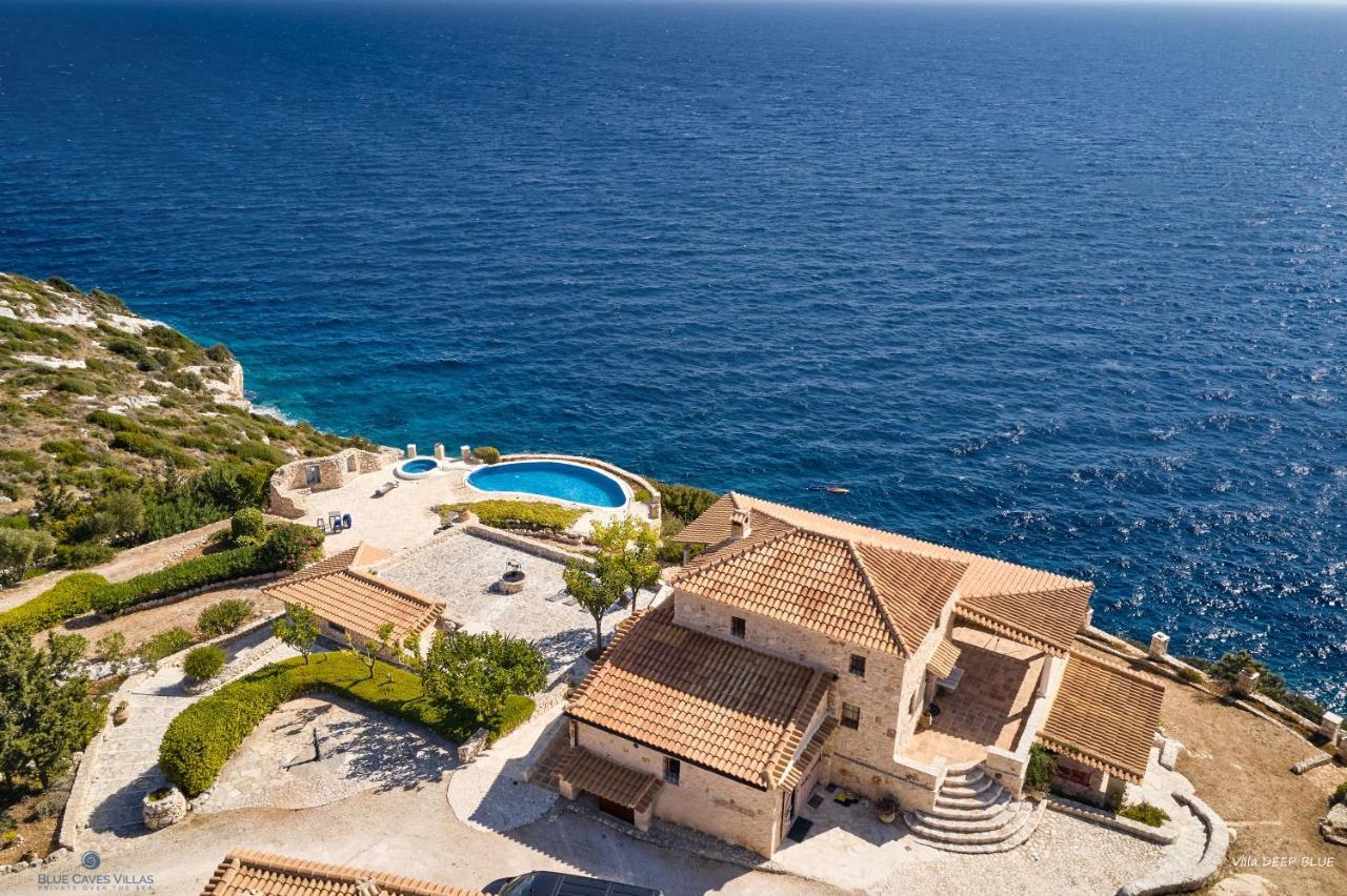 Blue Caves Villas - Exceptional Villas With Private Pools Direct Access To The Sea Korithion Bagian luar foto